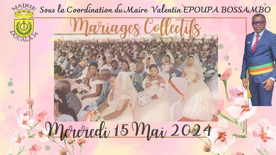 Mariages collectifs à la Mairie de Douala 3e